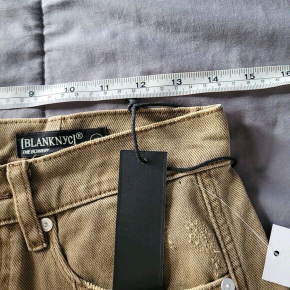 Blanknyc Barrel Baggy Ankle Jeans Size 26 Taupe Bowery Balloon 100% Cotton Nwt - Picture 3 of 8